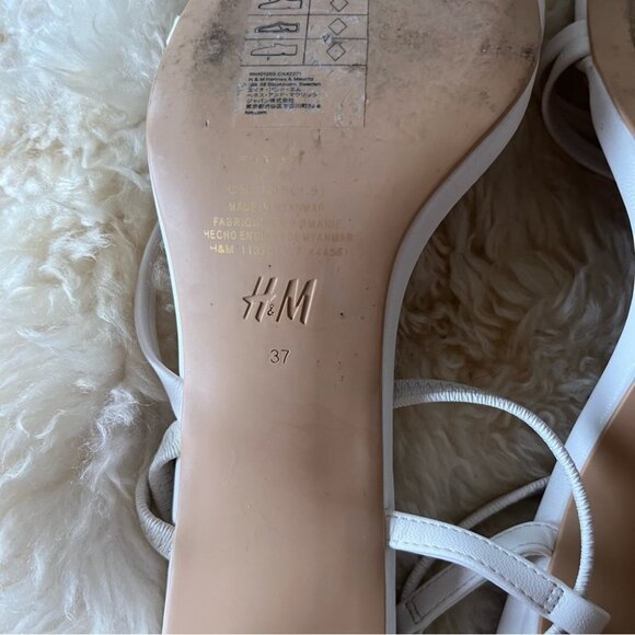 H&M White Square Toe Heeled Sandals - Picture 11 of 13